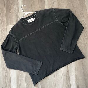 General Admission Tshirt crewneck long sleeve heavy mens Gray (medium) casual